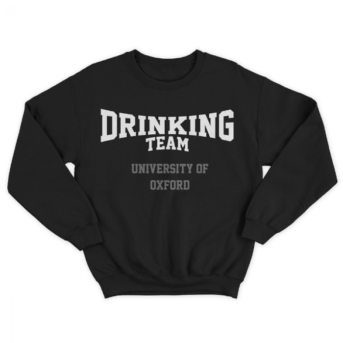 Прикольный свитшот с принтом "University Of Oxford DRINKING TEAM"